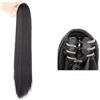 QKEPCY Coda Capelli Lisci Lunga Estensione Capelli Sintetici Clip Acconciatura Ponytail Naturale Parrucchino Donna Elegante