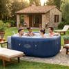Bestway Piscina Fuori Terra Idromassaggio Gonfiabile da Esterno SPA 6 Posti Piscina per Giardino in PVC 180x180x71h cm colore Blu - 6001H Lay-Z-Spa Airjet Hawaii