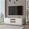 LBSIGN Mobile Porta TV Da Terra 120x40x37 Bianco Con Vani Portaoggetti Silva