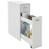 FMD 930-001 - Mobile Multiuso, Materiale Truciolare/Melamina/Legno, Bianco, 20 x 45 x 61 cm