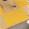 Encasa XO Tovagliette Americane Lavabili, in Cotone 48x32 cm | Giallo, Sottopiatti | Tessuto a Coste Sottili | Filati a 12 Fili | Uso Colazione & Pranzo | Set di 6