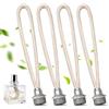 QinyOulhause Stoppini per Lampada Berger - Stoppini per Lampade Catalitiche con Bruciatore Compatibili per Tutte le Lampade Catalitiche e Diffusori per Aromaterapia (Argento) (18mm*4PC)