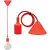 ALCAPOWER Pendente ROSSO a Soffitto con cavo e portalampada E27