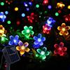 ENLACE Catena luminosa solare con fiori di ciliegio, multicolore, 6,5 metri, 30 LED, 8 modalità di illuminazione, alimentazione solare