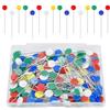 KBNIAN 400 Pezzi Spilli da Cucito a Testa Piatta a Fiore Spilli da Cucito Spilli Affilati per Sartoria con Grande Testa Colorata per Cucito Orli Artigianato, Gioielli, Fai da Te, Artigianato