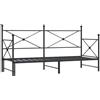 vidaXL Divano Letto Estraibile Senza Materasso Nero 90x190 cm Acciaio, Divano Letto con cassetti, Divano Letto, Divano Letto da Soggiorno