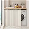 Generico Tenda Scorrevole per Armadio con Binario, Tenda Autoadesiva per Mensole da Cucina Tenda Parasole Impermeabili per Armadi,Bianca,W160cm/H120cm