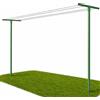 ANDRYS Stendi Biancheria Esterno Smontabile - Staffe per Stendere i Panni Esterno con Pali Quadri da Cementare - Acciaio Zincato a Freddo Verniciato Verde - Altezza 220cm - Fili NON Inclusi