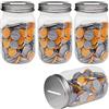 Mczcent Salvadanaio Piccolo-4 Pezzi, Salvadanaii Trasparente per Monete, Mini Salvadanai Salvadanaio Piccoli di Plastica Small Money Coin Piggy Bank Tip Mason Jar Box per Bambini Ragazzi Ragazze