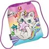 Go Pop- Sacca Zaino Meowcorn In Poliestere, Chiusura Con Cordino Da 8 mm E Spallacci In Maxi Corda Da 1 Cm, Zaino Sport E Tempo Libero