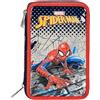 Seven Astuccio Scuola 3 Scomparti, SPIDER-MAN - WEBBED WONDER, Blu Rosso - Portapenne Multi Scomparto Con Matite, Penne e Colori