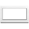 Framex Finestra per cantina - Vetro fisso (Fib) Bianco 80 x 50 cm 2 scomparti 32 mm (4/24/4) Finestra da giardino/finestra in plastica larghezza x altezza 800 x 500 mm