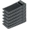AMANDELIZABE 6 pezzi fermaporta da pavimento, ferma porta da pavimento, fermaporta in gomma, nero, pavimenti duri, bagno, porta del balcone, camera da letto, cucina
