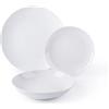 Excelsa Coup Servizio Piatti 18 Pezzi, Porcellana, Bianco