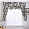 NAPEARL Mantovana grigia per finestre, tende jacquard per soggiorno, cascata damascata mantovana e festoni per camera da letto e cucina (1 pannello, larghezza 154 cm)