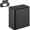 Relaxdays Cestino da Bagno e Cucina, Pattumiera Gancio per Anta, Secchio Interno Portarifitui 5L, Ferro e Plastica, Nero