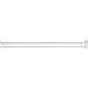 Wenko 19211100 Barra di Doccia Telescopica Ø 2 cm, Alluminio, Gomma, 2 x 2 cm, Bianco