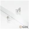 Gioielli di Valenza Orecchini punto luce in oro bianco 18k con diamante taglio smeraldo GIA
