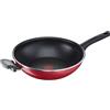 Lagostina Cucina Mediterranea Wok Antiaderente in Alluminio 30 cm, a Induzione, Gas e Forno, con Indicatore Cottura Thermo-Signal, Rivestimento Titanium Easy, Manico Ergonomico in Bakelite