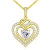 CDE Collana Donna Cuore Regalo Gioielli Donna Pendente Argento S925 Diamante in Moissanite 1-3ct Purezza VVS1 Colore D per Festa Della Mamma Compleanno San Valentino per Lei Mamma Fidanzata Moglie Amica