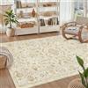 PureCozy Tappeto Salotto 120x170cm Tappeto Camera da Letto Lavabile Antiscivolo Grande Beige Tappeti Sala Cameretta Soggiorno Ufficio Carpet Pelo Corto Morbido Rug