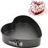 EUBSWA Tortiera 20 cm Apribile, Cuore Teglia Forno con rivestimento antiaderente per teglia, teglia da forno, stampo per torte