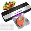 PORFOYO Macchina Sottovuoto per Alimenti: Automatica Sigillatore Sottovuoto Macchina, Macchinas Sottovuotos Professionale per Alimenti Freschi Sia Secchi Che Umidi, Con 10 Sachetti Sottovuoto