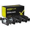 RIDEX PLUS 402B0005P Set d'assale Kit pastiglie freni Anteriore con clip pistone con lamierino anticigolío Compatibilità con BMW 3 Sedan E46