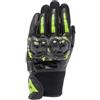 DAINESE - Mig 3 Unisex Gloves, Guanti Moto in Pelle, Protezioni sulle Nocche, Compatibilità Touchscreen, Unisex, Nero/Antracite/Giallo Fluo, S