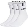 ADIDAS Calze 3-Stripes Linear Half-Crew Cushioned (3 paia) , Bianco