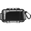 PELI 1015 Micro Valigia a tenuta stagna per la protezione di piccoli dispositivi in ambienti esterni, IP67 Impermeabile, Capacità di 0,3L, Prodotto in USA, Colore Nero/Nero