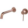 Rubicer Miscelatore Lavabo A Muro In Ottone Oro Rosa Spazzolato Smooth Rubicer