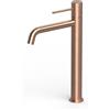 Rubicer Miscelatore Lavabo Alto In Ottone Oro Rosa Spazzolato Smooth Rubicer