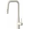 Rubicer Miscelatore Lavello Cucina Con Doccino Estraibile In Ottone Smooth Bianco Opaco