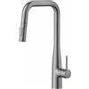 Rubicer Miscelatore Lavello Cucina Con Doccino Estraibile In Ottone Smooth Grigio Spazzolato