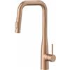 Rubicer Miscelatore Lavello Cucina Con Doccino Estraibile In Ottone Smooth Oro Rosa Spazzolato