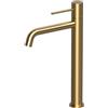 Rubicer Miscelatore Lavabo Alto In Ottone Oro Spazzolato Smooth Rubicer