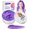 Marjoramy Cera per Tintura per Capelli Temporanea, 60g Cera per Capelli Lavabile,Non Irritante, Adatto per la Modellazione di Halloween di Tutti i Giorni e Delle Feste (60g, Viola)