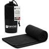 NARCISO Asciugamano Palestra Ideale come Telo Mare Microfibra si Asciuga Rapidamente, Asciugamani Uomo Donna per Pilates, Spiaggia, Viaggio, con Comoda Sacca per il Trasporto (90x170cm, Nero)