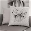 PETTI Artigiani Italiani - Coppia di Federe Cuscino 45x45 cm in Microfibra, Cuscini Arredo Camera da Letto, Divano, Salotto, Set 2 Fodere Copricuscino, Federa Fiocco Grigio, 100% Made in Italy