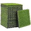 22 Pezzi Erba Sintetica per Esterno, Tappetino 30X30 Cm Con Altezza Pelo 25 Mm,