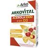 Arkopharma Arkovital Vitamina C+d3 Integratore Tonificante Gusto Frutti Rossi 20 Compresse