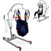 Mobiclinic®, Sollevatore per anziani, Elettrico, Fortuna basic, Imbracatura di trasferimento inclusa, Sostiene fino a 180 kg, Due batterie, Regolabile, Ruote sicurezza bloccate, Resistente