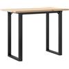 vidaXL Tavolo da Pranzo Telaio a O 100x50x75,5 cm Legno Pino e Acciaio