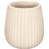 Kleine Wolke Portaspazzolino Groove, accessori, colore rafia, materiale: gres, lunghezza 9,5 x larghezza 9,5 x altezza 10,3 cm