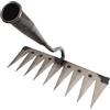 Jiuvaso Rastrello per la rimozione delle Erbacce dal Paesaggio, Robusto rastrello Manuale da Giardino per lavori Pesanti, Ideale per la Coltivazione, 9 Denti