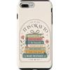 Books Over People Co Custodia per iPhone 7 Plus/8 Plus Citazione sulla salute mentale Ispirazione floreale della pila di libri