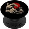 Bruh Wave Cat Japanese Surfing Art Bruh Cat Surf Grande Onda Giapponese Woodblock Otaku Anime PopSockets PopGrip Adesivo