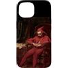 Art Pop Mobile Gallery Custodia per iPhone 15 Sad Court Jester Stancyk Seduto Polacco Rosso Fool Belle Arti