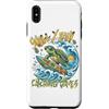 Forofo 100 Custodia per iPhone XS Max Divertente tropicale Surfing Sea Turtle Summer Beach Vacation